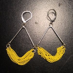 Yellow Dangle Earrings